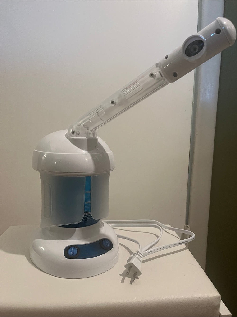 Kingsteam Tabletop Facial Steamer with Adjustable Arm - White